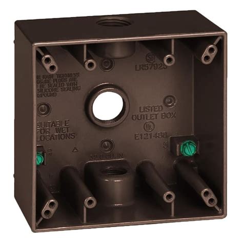 2 gang weatherproof electric outlet box|outdoor 2 gang outlet box.